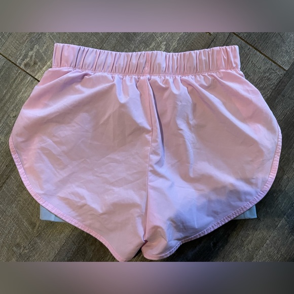 Women’s Nike Dri-Fit Running Shorts Blush Pink Size Med liner has Pockets - Picture 2 of 5